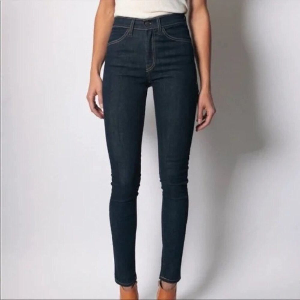 Imogene + Willie Lucy Dark Wash Skinny Jeans Size 26 Cotton Spandex Stretch